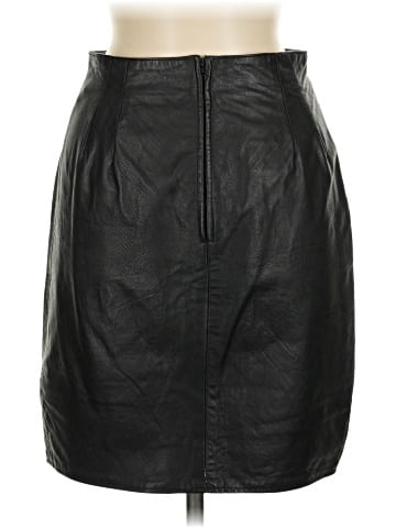 Vakko Leather Skirt (view 2)