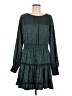 She + Sky 100% Polyester Animal Print Teal Casual Dress Size L - photo 1