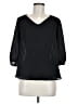 BCX 100% Polyester Black 3/4 Sleeve Blouse Size M - photo 1