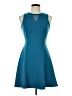 Bar III Solid Teal Cocktail Dress Size L - photo 1