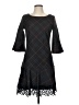 Laundry by Shelli Segal Argyle Black Brown Casual Dress Size 6 - photo 1
