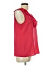 Banana Republic 100% Polyester Red Sleeveless Blouse Size L - photo 4