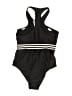 Unbranded Stripes Black One Piece Swimsuit Size M - photo 2