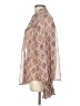Velvet 100% Polyester Ivory Brown Long Sleeve Blouse Size L - photo 5