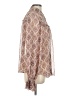 Velvet 100% Polyester Ivory Brown Long Sleeve Blouse Size L - photo 4