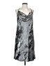Halston Heritage Metallic Silver Cocktail Dress Size 4 - photo 1