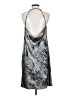 Halston Heritage Metallic Silver Cocktail Dress Size 4 - photo 2