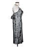 Halston Heritage Metallic Silver Cocktail Dress Size 4 - photo 4