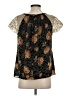 HD in Paris Black Short Sleeve Silk Top Size 4 - photo 2