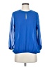 Milano 100% Polyester Blue Long Sleeve Blouse Size S - photo 1