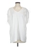CAbi 100% Polyester White Short Sleeve Blouse Size S - photo 1