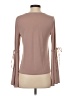 Express Brown Long Sleeve Blouse Size XS - photo 2