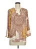 Maurices 100% Polyester Paisley Gold 3/4 Sleeve Blouse Size M - photo 1