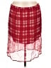 J.Crew 100% Cupro Plaid Red Casual Skirt Size L - photo 1