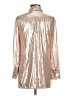 Charlotte Brody 100% Polyester Metallic Silver Long Sleeve Blouse Size S - photo 2