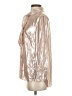 Charlotte Brody 100% Polyester Metallic Silver Long Sleeve Blouse Size S - photo 5