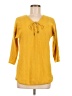 Damask Yellow 3/4 Sleeve Blouse Size L (estimated) - photo 1