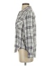 Aqua 100% Rayon Plaid Ivory Long Sleeve Blouse Size S - photo 5