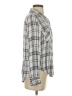 Aqua 100% Rayon Plaid Ivory Long Sleeve Blouse Size S - photo 4