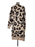 Hipster Row Animal Print Tan Cardigan Size M - photo 2