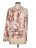 Shein 100% Polyester Floral Pink Long Sleeve Blouse Size L - photo 1