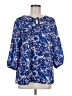 White Stag Blue 3/4 Sleeve Blouse Size M - photo 1