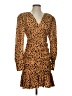 Nicholas Animal Print Brown Orange Casual Dress Size S (estimated) - photo 1