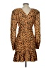 Nicholas Animal Print Brown Orange Casual Dress Size S (estimated) - photo 2