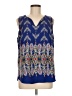 Renee C. 100% Polyester Blue Sleeveless Blouse Size L - photo 1
