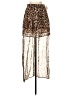 iris 100% Polyester Animal Print Brown Casual Skirt Size S - photo 1