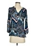 Leifsdottir 100% Silk Blue 3/4 Sleeve Silk Top Size 4 - photo 1