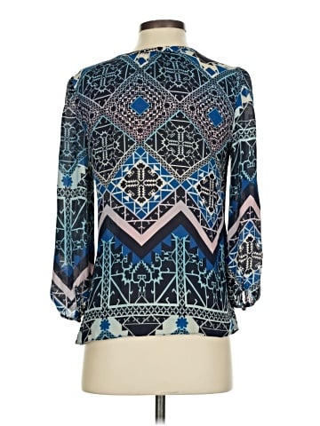 Leifsdottir 3/4 Sleeve Silk Top (view 2)
