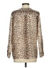 Equipment Animal Print Tan Long Sleeve Blouse Size S - photo 2