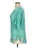 NY Collection Teal Poncho Size XL - photo 5