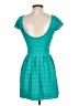 Aqua Argyle Teal Casual Dress Size XS - photo 2