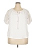 Adrienne Vittadini 100% Polyester Ivory Short Sleeve Blouse Size XL - photo 1