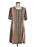 BCBGeneration Print Multi Color Brown Casual Dress Size M - photo 1