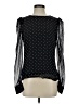 Intermix 100% Silk Polka Dots Black Long Sleeve Silk Top Size S - photo 1