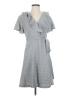 DKNY Checkered-gingham Gray Casual Dress Size 4 - photo 1