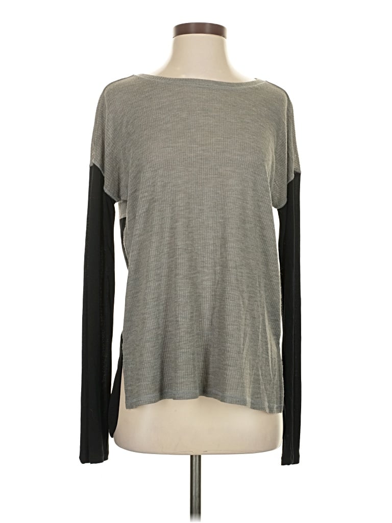 Pre-owned Sanctuary 3/4 Sleeve T-shirt In Gray