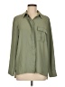 Topshop 100% Polyester Solid Green Long Sleeve Blouse Size 8 - photo 1