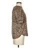 Ann Taylor LOFT 100% Polyester Animal Print Brown Short Sleeve Blouse Size XS - photo 4