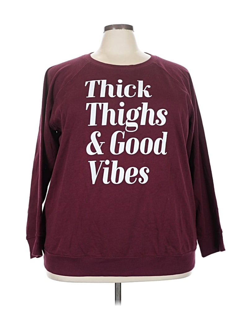 Pre-owned Torrid Sweatshirt In Burgundy
