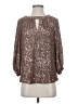 Vince Camuto Metallic Silver 3/4 Sleeve Blouse Size XS - photo 1