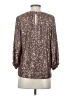 Vince Camuto Metallic Silver 3/4 Sleeve Blouse Size XS - photo 2