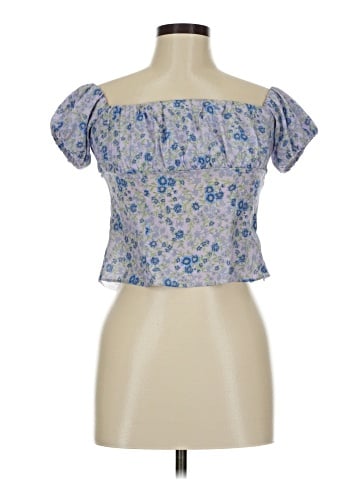 Intermix Short Sleeve Silk Top (view 1)