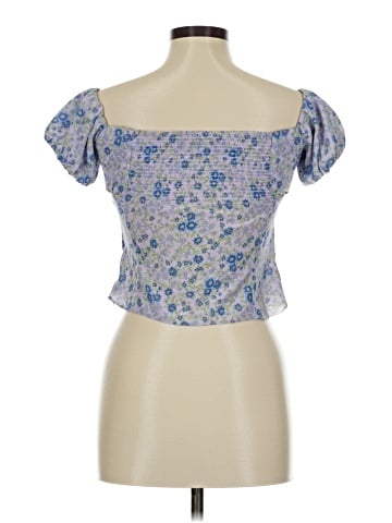 Intermix Short Sleeve Silk Top (view 2)