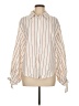 Shein Stripes Ivory 3/4 Sleeve Blouse Size L - photo 1