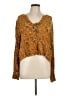 SO 100% Rayon Gold Long Sleeve Blouse Size L - photo 1