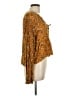 SO 100% Rayon Gold Long Sleeve Blouse Size L - photo 4